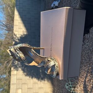 BCBGeneration Snakeskin Pattern Heels